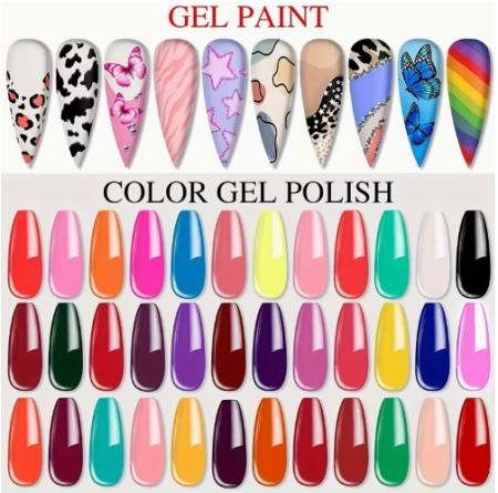 Preview: 36 tlg. UV Farbgele Set (zufällige Farbauswahl)